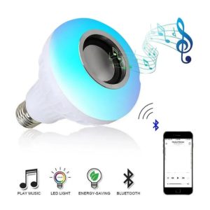 RGB LED BULB 12w Bluetooth Speaker Remote